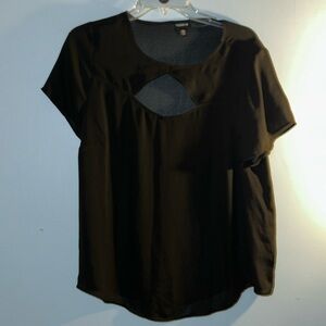 Torrid black peep hole bodice top size 00 xl